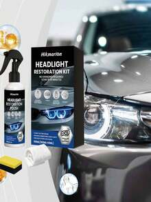 Hikmarion Headlight Restoration Polishing Kit, Removes Yellowing And Oxidation From Headlight Covers, Polishes To Clear, Protects In One Step, Restores Headlight Brightness - Liquid - View 8