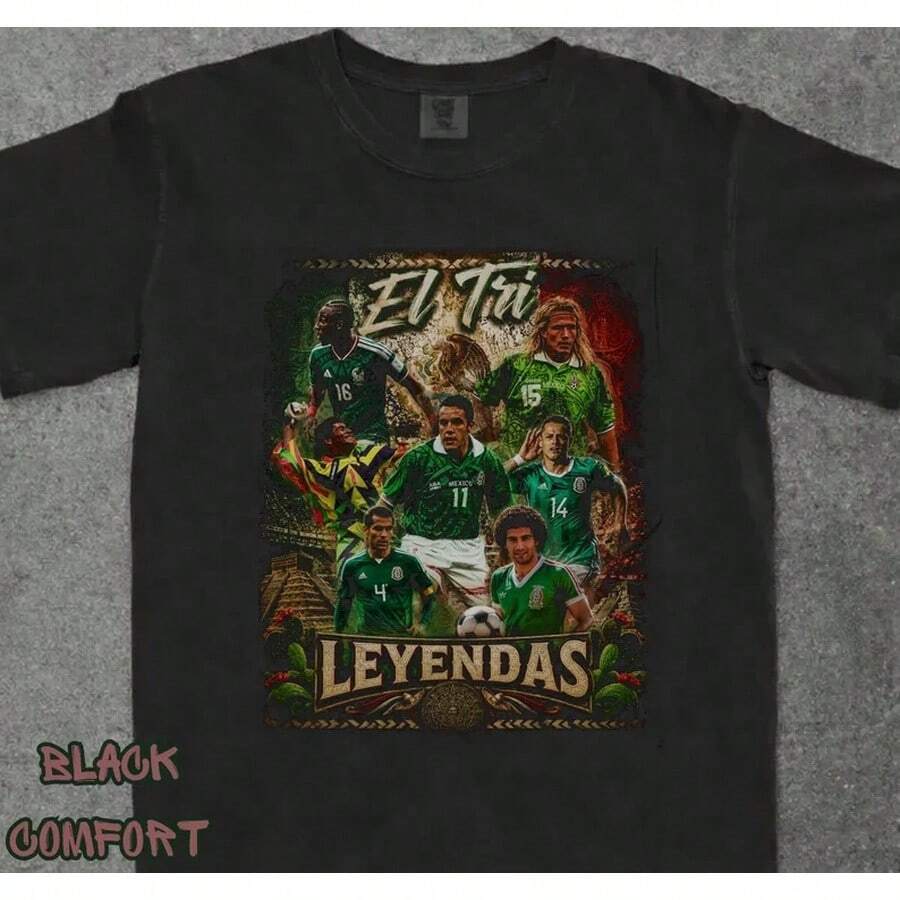 Camiseta de Leyendas del Equipo Nacional de Fútbol de México, Camiseta de Fanático de El Tri, Camiseta de Fútbol Mexicano, Ropa para Fanáticos del Fútbol