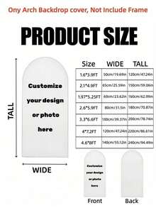 1pc Elastic Banner Arch Backdrop, Personalized Custom Multi-Size Arch Decor, Suitable For Dome Background Frame Custom Arch Backdrop Set, Create Festive Atmosphere, Multiple Sizes Available, Perfect For Birthday And Theme Parties - Multicolor - View 3