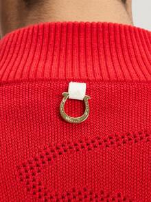 Adidas Men's NYR 3S TRT Knit Collarless Jacket KE4062 - Red - View 5