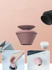 Universal Rubber Bath Tub Drain Plug, Sink Drain Stopper, Bathroom Shower Drain Plug, Silicone Bath Tub Drain Stopper, Fits Kitchen, Bathroom, Laundry Room, Basin, Bathtub, Sink, Washbasin - Multicolor - View 9