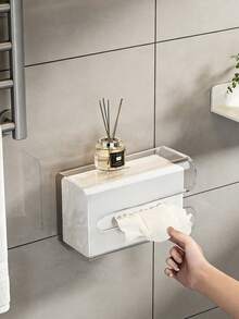 1pc Tissue Box, Wet Wipe Storage Box, Wall-Mounted Facial Tissue Holder, Suitable For Living Room, Kitchen, Bathroom And Toilet, Daily Use And Gift, Suitable For Women, Friends, Mothers, Boyfriends, Students, Holidays - Multicolor - View 3
