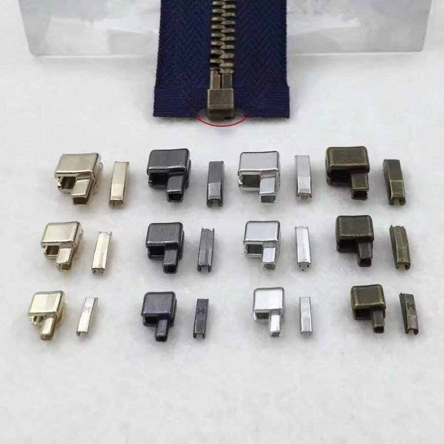 5組/批 金屬修補拉鍊止口 開口式拉鍊止口 DIY縫製拉鍊配件 衣物更換套件 - E-混合色 - 查看 1