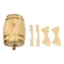 Wine Barrel Wine Barrel With Stand Wood Barrel For Whiskey And Wine - Log Color - View 2
