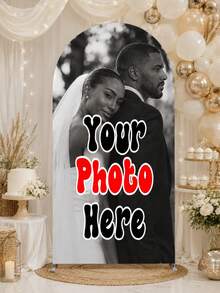 1pc Elastic Banner Arch Backdrop, Personalized Custom Multi-Size Arch Decor, Suitable For Dome Background Frame Custom Arch Backdrop Set, Create Festive Atmosphere, Multiple Sizes Available, Perfect For Birthday And Theme Parties - Multicolor - View 6