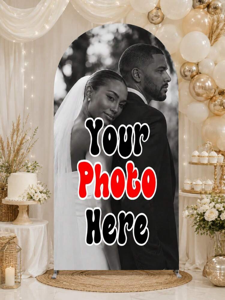 1pc Elastic Banner Arch Backdrop, Personalized Custom Multi-Size Arch Decor, Suitable For Dome Background Frame Custom Arch Backdrop Set, Create Festive Atmosphere, Multiple Sizes Available, Perfect For Birthday And Theme Parties - Multicolor - View 6