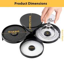 3 Tier Bar Glass Rimmer Rotating Salt Sugar Lime Tray Set Professional Bartender Tool With Labeled Compartments Durable ABS Plastic Spice Container For Home Bar Parties And Clubs - View 2