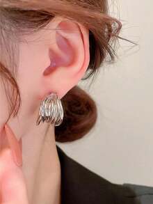 1 Pair Of Personalized Simplicity Exquisite And Elegant Earrings Suitable For Women's Daily Commuting ﻿ - Gold - View 4