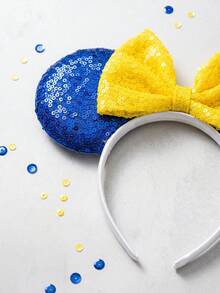 Disney 1pc Children Cartoon 3D Ear Sequin Headband, Suitable For Kids Birthday Party, Theme Party, Back To School Gift, Festival Outing Costume Hair Accessory - Multicolor - View 6