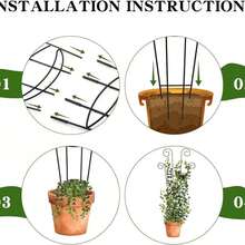 Indoor Plant Support Plastic Garden Stake, Small Climbing Leaf-Shaped Support, Double-Layer Stackable Flower Stand, Suitable For Pothos, Monstera, Monstera Deliciosa And Other Plants, Can Support Ivy, Monstera And Other Plants - Butterfly - View 4