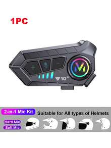Y10 2X 2件組摩托車無線頭盔耳機對講機 防水 全雙工 DSP CVC - Y10 2X - 查看 16