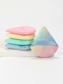 20pcs Large Triangle Powder Puff, Dip The Powder Puff Into Loose Powder And Gently Press Onto The Face To Achieve A Set Makeup Effect. Use The Edge Or Pointed Part Of The Powder Puff To Handle Detail Areas Like The Nose Wings And Eye Corners To Ensure Even Makeup. - Multicolor - View 11