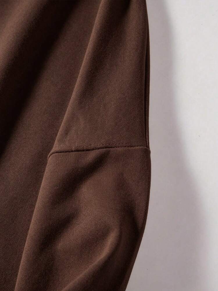 Sudadera de cuello redondo con gráfico de caballero para uso diario casual para hombres - Marrón - Añade 7
