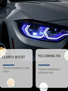 Hikmarion Headlight Restoration Polishing Kit, Removes Yellowing And Oxidation From Headlight Covers, Polishes To Clear, Protects In One Step, Restores Headlight Brightness - Liquid - View 11
