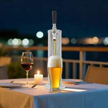 Stainless Steel Single Tap Draft Beer Tower Column, Full Fitting Kit With Tap, Brush, Gasket And Screws For  Bar Beverage Dispenser System - Silver - View 4
