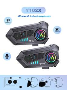 Y10 2X 2件組摩托車無線頭盔耳機對講機 防水 全雙工 DSP CVC - Y10 2X - 查看 13