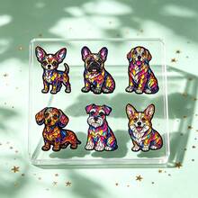1/6 buah Pin Enamel dan Bros Anjing Kartun Warna-warni untuk Tas Ransel, Dekorasi Keren untuk Teman, Hadiah - MultiWarna - View 6