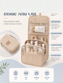 1pc Multi-Functional Travel Toiletry Bag, Portable Beach Bag, Towel Storage Bag, Suitable For Summer Vacation, Pool, Shower, Camping And Daily Use Bathroom Storage Bag - View 9