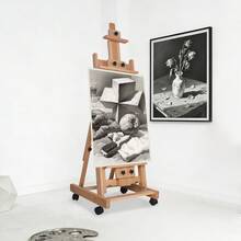 YUNRUX Artist Easel With Wheels Floor-Standing Height-Adjustable Display Art Painting Stand - 1PC - 查看 1