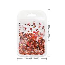 1 Pacote 5g Flocos de Glitter Mistos para Arte de Unhas de Outono, Peças Finas Brilhantes em Formato de Coração, Laço e Estrela, Decoração de Outono, Suprimentos e Acessórios DIY para Arte de Unhas - Multicolorido - Visão 4