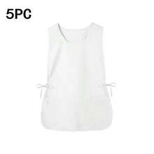 1 pieza Delantal de limpieza para el hogar, estilo chaleco, 2 bolsillos, unisex, delantal de trabajo, delantal de empleado, múltiples colores disponibles, adecuado para cafetería, restaurante y otros lugares - color sólido - Ver 16