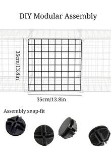 DIY Metal Wire Pet Fence, Cat Isolation Gate And Dog Fence/Barrier; Freely Configurable Modular Metal Mesh Panels (Suitable For Cats, Hamsters Or Rabbits), Can Be Used As Isolation Fence Or Pet Safety Barrier - Multicolor - View 10