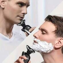 Men's Electric Shaver, Dry & Wet Use 3D Men's Electric Razor, Rechargeable Rotary Shaver, Father's Day Gift For Father, Dad, Husband, Boyfriend, Battery Capacity 600mAh - A - View 6