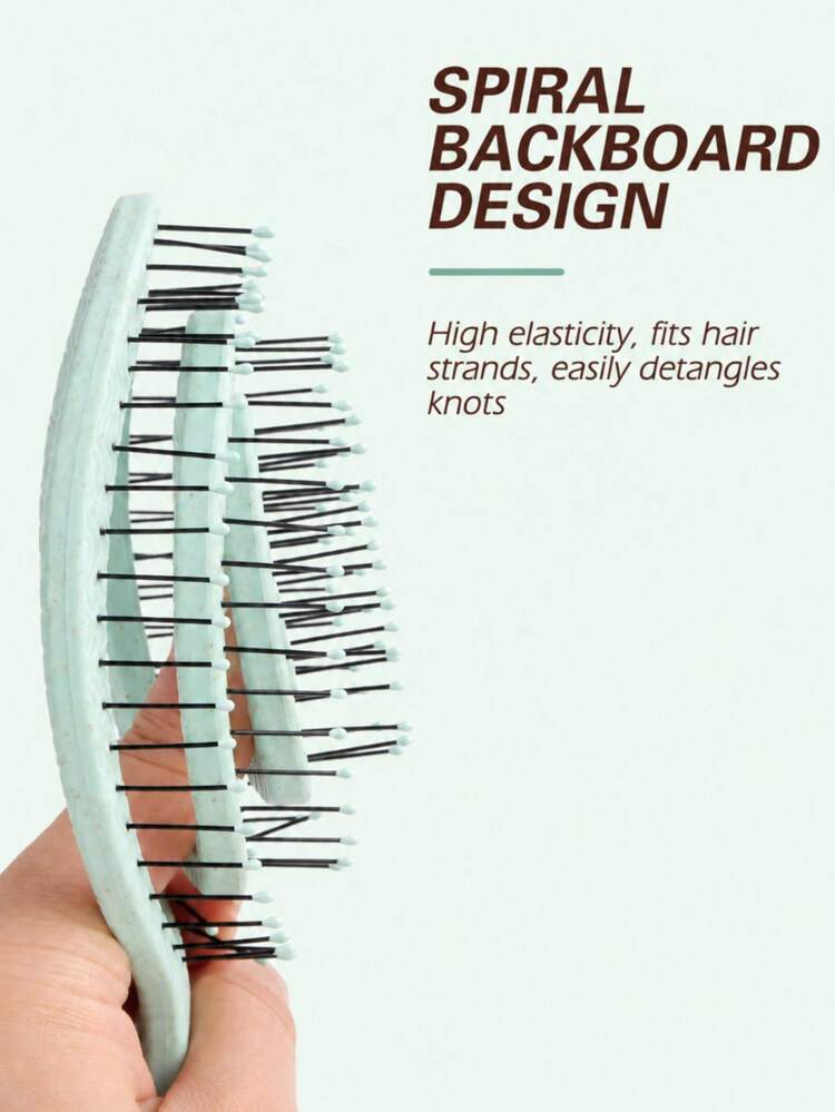 Hair Styling Brush, Detangling Hair Brush For Curly Wavy Straight Hair, Wet Dry Brush With Flexible Pins, Pointed Tail Comb For Sectioning And Daily Styling - Comb Set - View 7