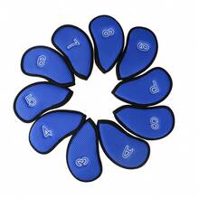 Golf Iron Club Head Covers, Protective Sleeve, Mesh Fabric Wear-Resistant, Thermal Lining, Protects Golf Iron Heads From Scratches, Simple Classic Style - Multicolor - View 11