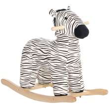 Zebra-Shaped Children's Rocking Horse With , Suitable For Children Aged 2-4, Black - Black - View 2