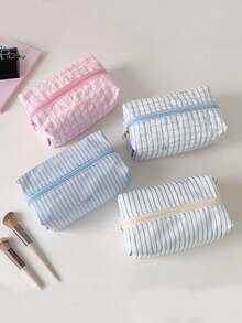 1 PC Bow Makeup Bag, Student Large Capacity Storage Bag, Desktop Portable Makeup Storage Bag - Multicolor - View 5