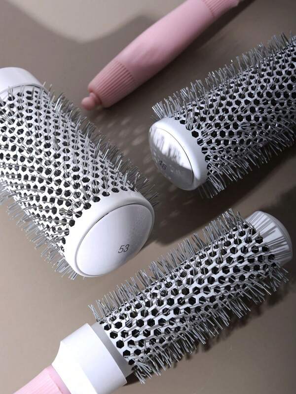 [4 Models Available] Round Hairbrush With Aluminum Roller Brush For Extra Tension And Grip, Ceramic-Coated Barrel For Travel, Easily Creates Blow-Dry Styles, Suitable For Women's Curly And Straight Hair.