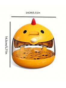 5-Egg Capacity Home Incubator With Egg Candler, Suitable For Chicken, Duck, Quail, Goose Eggs, Transparent Window, Humidity Control, Automatic Temperature Control, Manual Egg Turning, Bird Mom - Yellow - View 3
