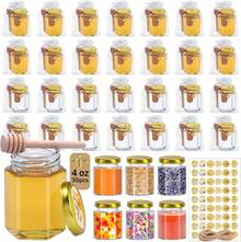 4 Oz Hexagon - 35 Set With Labels