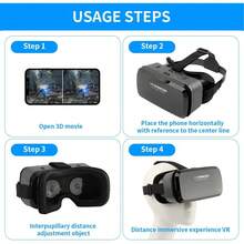 YIYI Smartphone VR Glasses, 100° Wide Angle VR Headset - Adjustable Pupil Distance, Lightweight Design, Compatible With 4.0-6.0 Inch Phones, Immersive 3D Movies And Games, Best Gift For Men And Women - 1pc - View 5