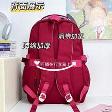1 Piece Of Spacious Backpack With Laptop Compartment As A School Bag For Female Students And College Students On Trips - Black - View 3
