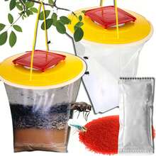 1pcs Hanging Fly Bags, Outdoor Hanging Stable Fly Traps, Fly Control, Reusable, Ideal For Farms, Orchards, And Homes. - Random Color - View 3