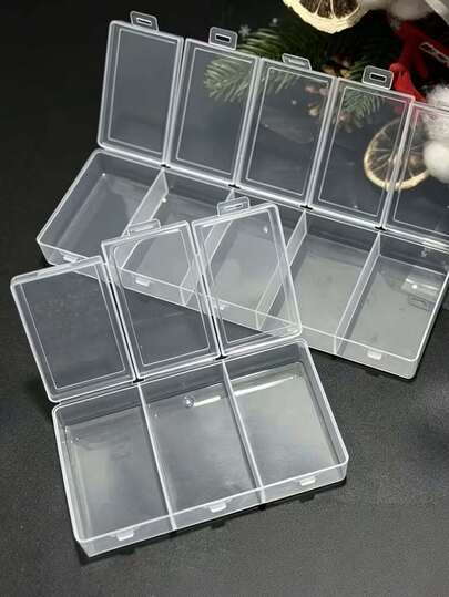 2pcs Large Single-Opening 3-Compartment 5-Compartment Linked Tool Organizer Box, Jewelry Bead Packaging Box, Storage Divider Box, Independent Flip Lid Classification Storage Box, Fishing Tackle Storage Box