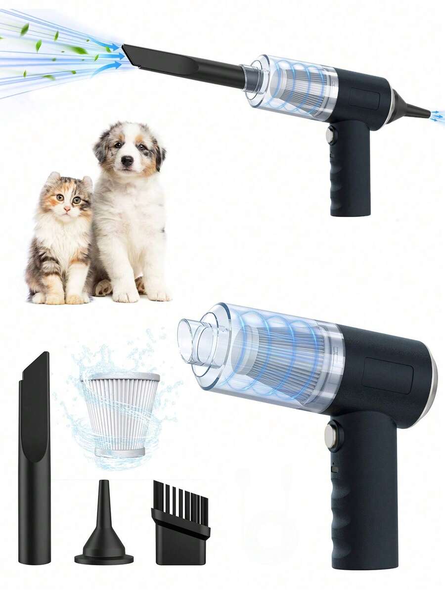 Handheld Vacuum Cleaner For Pet, USB Charging, Compact And Mini, Designed For Various Cleaning Tasks, Suitable For Computer Cleaning, Home Dusting , Car , Pet Hair Use Compact Vacuum Cleaner
