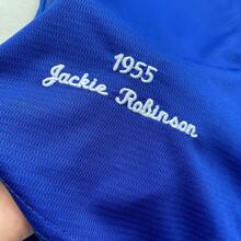 Jackie Robinson #42 Legend Men Blue Baseball Jersey,Exquisite Embroidery Vintage Sweatshirt, Professional Game Baseball Shirt - Blue - View 10