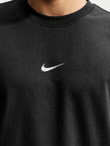 Nike Men's AS M NK TEE M90 SUMMIT COURT Short Sleeve Knit Collarless T-Shirt TIM5055-010 - Black - View 4