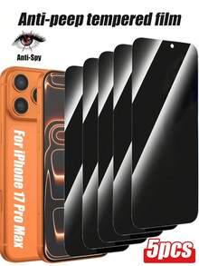 BOLLYMORE 5片裝【頂級防偷窺】全螢幕吸附式螢幕保護玻璃，9H硬度耐刮耐磨，圓角設計舒適貼合，防塵結構減少灰塵堆積，防偷窺設計視覺舒適，隨時保護隱私，適用日常通勤，相容 iPhone 17e/17 Pro Max/17 Pro/17 Air/16 Pro Max/16 Pro/16 及其他機型 - 5件 - 查看 30