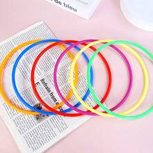 Large Ice Cream Cone Ring Toss Set, Colorful Plastic Marker Barrels, Outdoor Interactive Sports Toy For Sensory & Physical Training, Random Color Shipment,Random Package Style - Multicolor - View 6