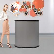 40*90*90cm Foldable, Detachable Trade Show Counter, Portable Reception Desk For Exhibitions - Black - View 3