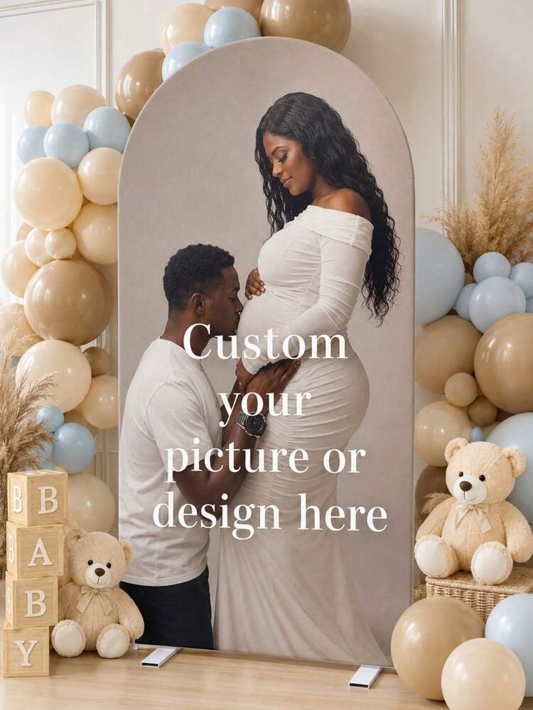 1pc Elastic Banner Arch Backdrop, Personalized Custom Multi-Size Arch Decoration, Suitable For Dome Background Frame Custom Arch Backdrop Set, Create Festive Atmosphere, Multiple Sizes Available, Suitable For Birthday And Theme Parties - Multicolor - View 6