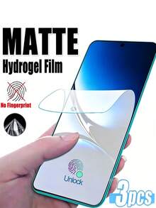 3片裝磨砂水凝膜 防爆防刮手機螢幕保護膜 抗指紋 適用於 Galaxy S26 S25 S24 S23 S22 A57 A56 A07 A16/適用於 14T 17T 15T Poco M7 Note 13 14 15C 15 Pro Pro+/Honor 90 600 400 全螢幕覆蓋 自動修復防刮保護膜 軟膜 非玻璃 支持指紋辨識 - 無色 - 查看 79