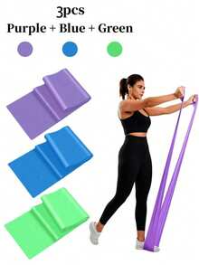 1, 2, 3, 4, 5pcs Yoga Resistance Bands, Fitness Resistance Bands, Strength Training Bands, Resistance Band Set, Suitable For Yoga, Pilates, Stretching And Other Fitness Exercises, Portable, Best Resistance Bands For Home, Office, Yoga Studio And Travel, -Home Fitness Equipment - Multicolor - View 3