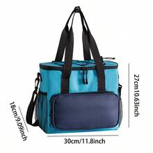 1pc Foldable Insulated Lunch Bag, Tote Bag, Large Capacity, Suitable For Office Workers, Students, Insulated Bento Box Bag, Waterproof, Thermal/Cooling, Can Hold One Full Meal, High Quality, Suitable For Home, Morning, Outings, Travel, Picnic - A - View 14