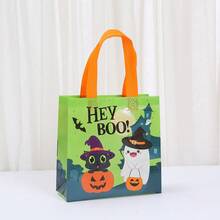 Halloween-Themen Handgeschenktüten, Kürbis-Geist-Fledermaus-Muster Süßigkeitentüten, Party-Geschenkverpackungstüten, Feiertags-Dekorations-Aufbewahrungstüten, Halloween-Party kleine Geschenktüten - Mehrfarbig - Übersicht 19