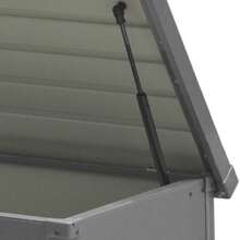 Weather-Resistant 360L Outdoor Storage Box – Galvanized Steel Panel Construction, Lockable Lid, Grey Finish, Multi-Use Garden & Patio Organizer For Tools, Sports Gear, And Yard Supplies – Compact Bench-Style Design With Smooth Edges And Sturdy Handle - Grey - View 9
